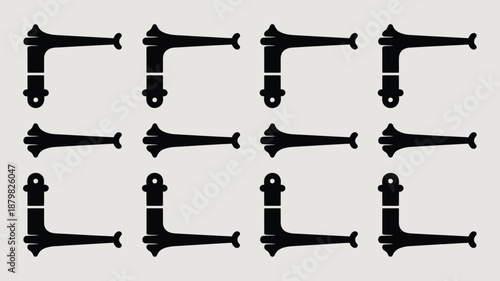 Collection of decorative iron latches
