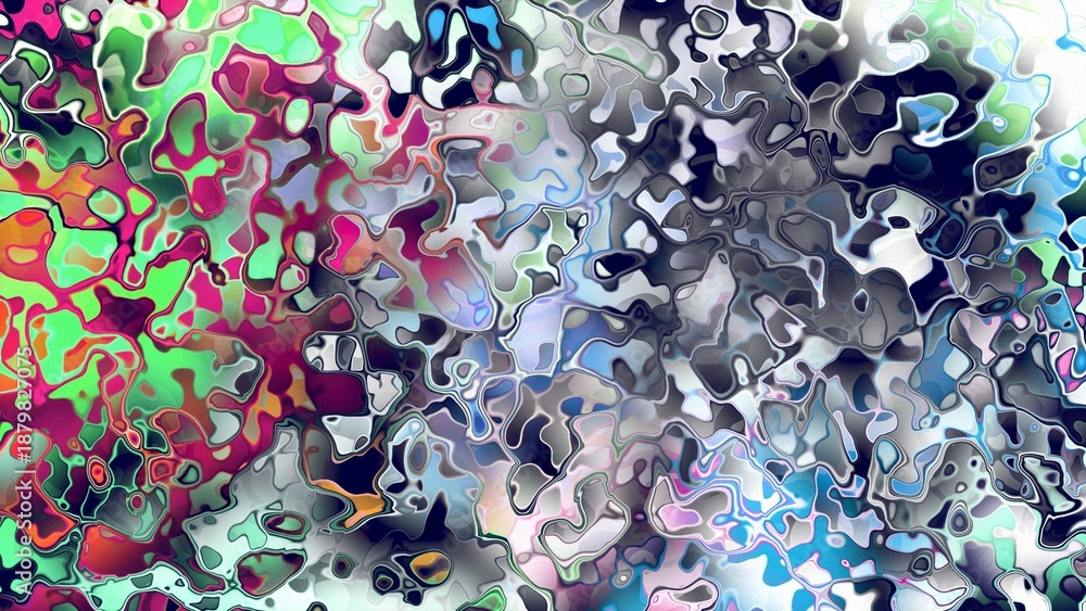 Fototapeta premium Abstract organic liquid texture with flowing amorphous shapes and expressive digital surface