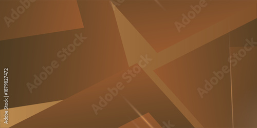 Warm brown abstract geometric background with layered shapes and soft lighting creating a modern elegant design