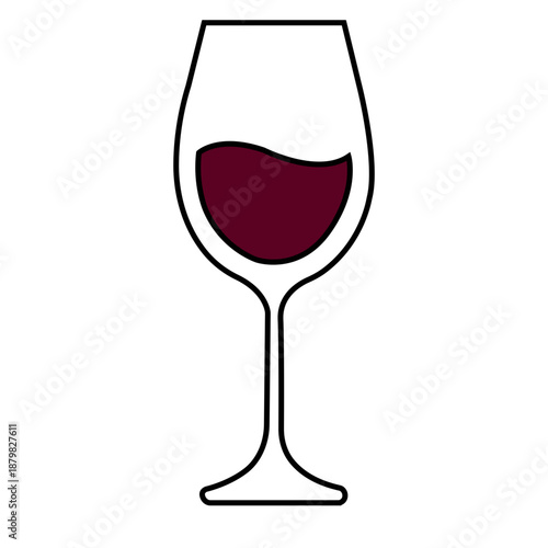 Wine class icon. Wine glass with wine for tasting flat vector icon for apps and websites. Wine glass icon with wine. Isolated sign glass of wine on light brown background. vector isolated