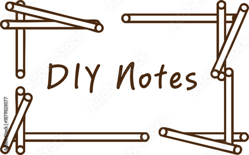 DIY Notes taped sketch frame
