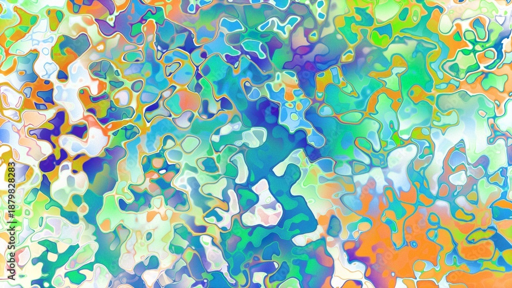 Fototapeta premium Abstract organic liquid texture with flowing amorphous shapes and expressive digital surface