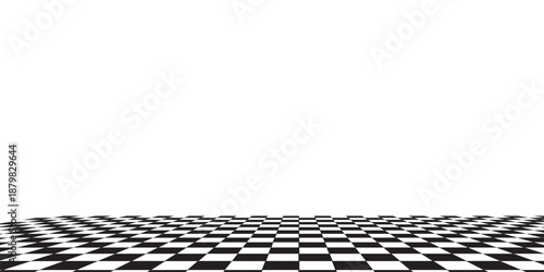 Black and white checkered pattern . Chess pattern . Black and white square background . Checkered wallpaper . Vector illustration