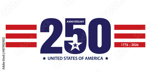 USA 250 Years Background Logo
