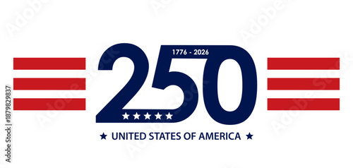 USA 250 Years Background Logo