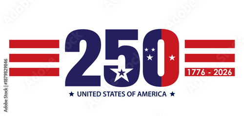USA 250 Years Background Logo