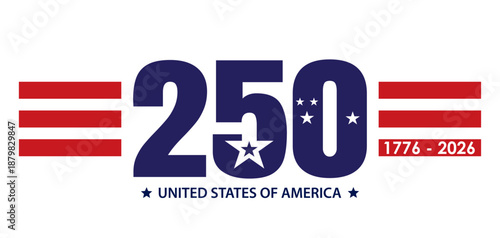 USA 250 Years Background Logo