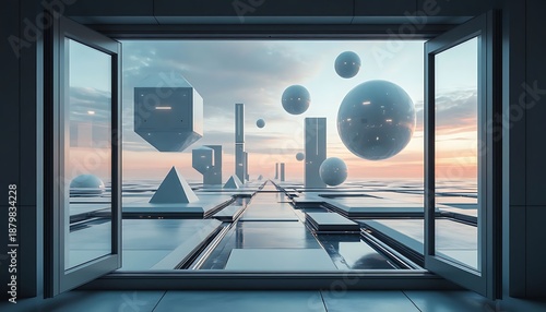 Wallpaper Mural interior of modern office building Torontodigital.ca