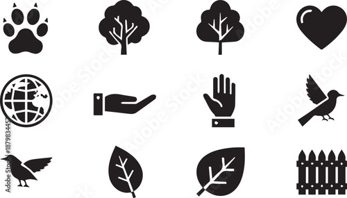 Silhouette hand holding seedling sapling growing plant in soil vector