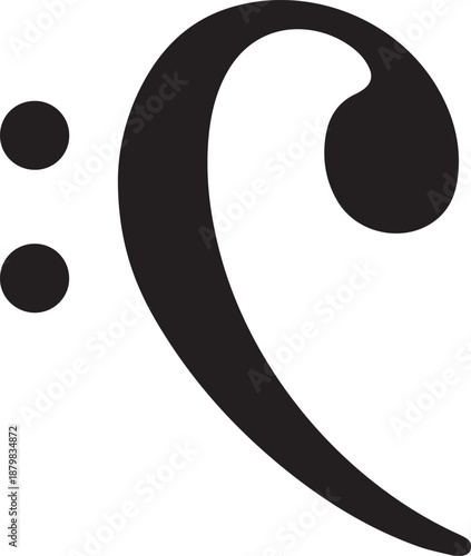 Most common clefs, regulatory used in modern music. Treble and bass clef are most common, followed by alto and tenor clef. Musical symbols to indicate the pitch of written notes.