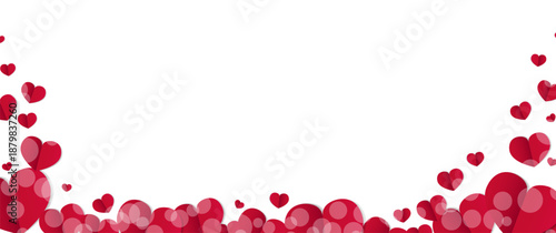 Valentines Day Border White Background