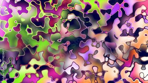 Abstract organic liquid texture with flowing amorphous shapes and expressive digital surface