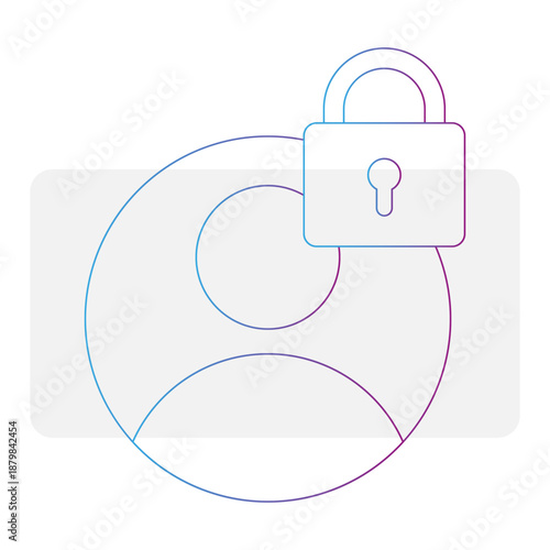 Professional account protection. Individual validation Vector. Verified user symbol. Secure identification profile.