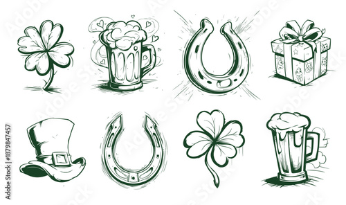 Patrick Day, symbol, hand drawn