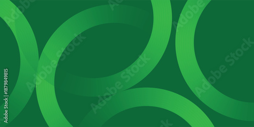 Modern Dark Green Background with Soft Gradient Circular Arcs