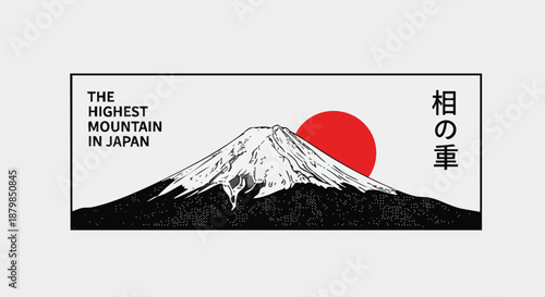 Iconic Mount Fuji with Rising Sun, Symbolizing Japan's Highest Peak and Cultural Heritage.