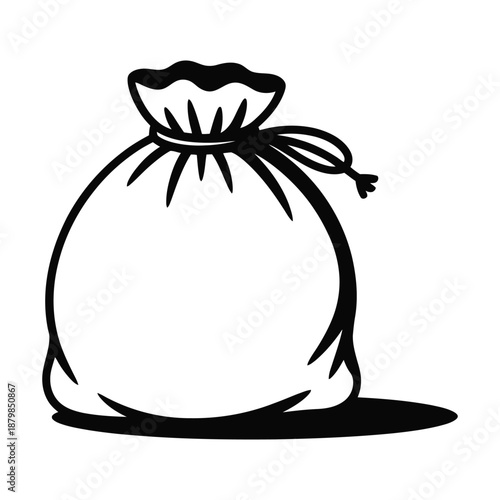 Money Bag Icon Outline Sack Symbol for Savings Wealth and Finance