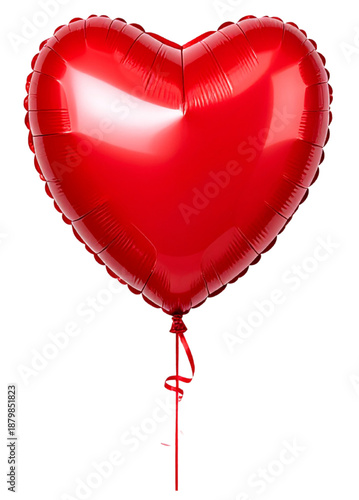 Valentine heart balloon love red color helium in the air vector isolated on white