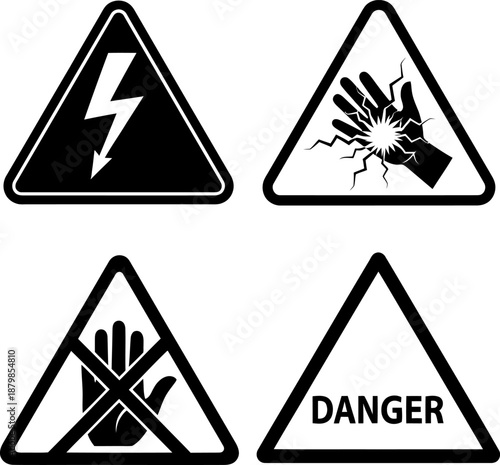 Warning signs collection Vector