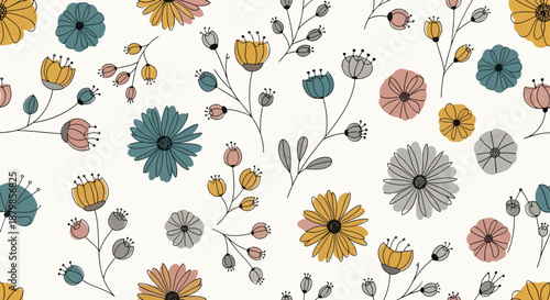 Garden bed. Vintage vector illustration.
