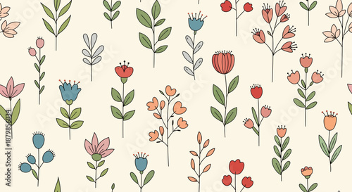 Garden bed. Vintage vector illustration.
