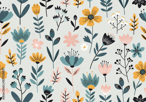  The elegant the template for fashion prints. Spring bouquet.