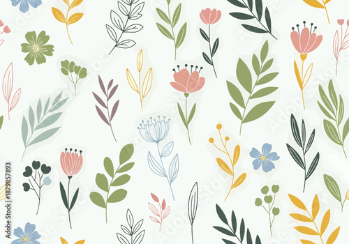 Seamless floral pattern. Flowers texture. Texture can be used for printing onto fabric and paper or scrap booking.