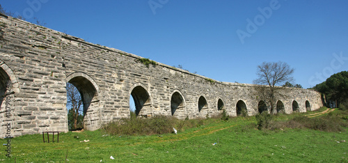 Photography A view of an aqueduct located in Istanbul, Turkey, and built by the architect Sinan