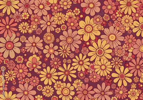 Hand Drawn Roses, Mimicking Folk Embroidery Stitches, on Dark Blue Background Floral Vector Seamless Pattern. Feminine Folk Flowers Background. Perfect for Wedding.