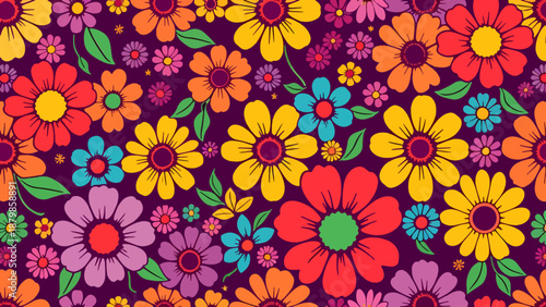 Digital watercolor botanical illustration, seamless floral pattern, ornament, wild tropical flowers isolated on white background. Paradise garden. Palm leaves, calla lily, plumeria, hydrangea, gerber