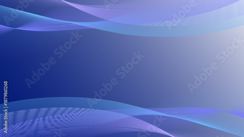 ネイビーグラデーションと細線ウェーブのシンプルなビジネスフレーム背景