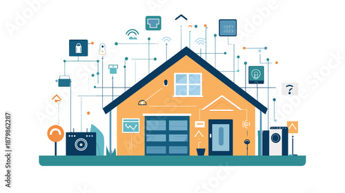 Smart Home Automation System with Devices.