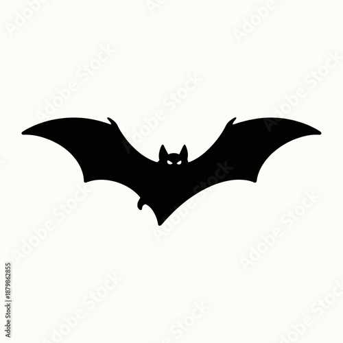 [Vector EPS]Black bat silhouette representing Halloween related element