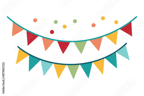 colorful ribbons isolated on white background