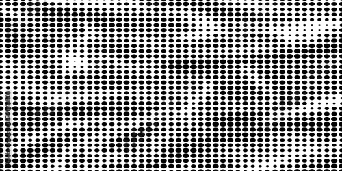 Halftone Background. Fade Dotted Overlay. Digital Gradient. Pop-art style. Grunge Backdrop. Vector illustration