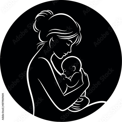 Mother nurturing infant