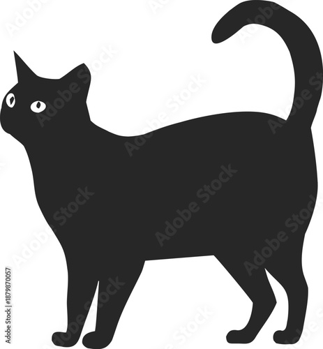 Cute Cat Character With Adorable Expressive Eyes And Playful Pose