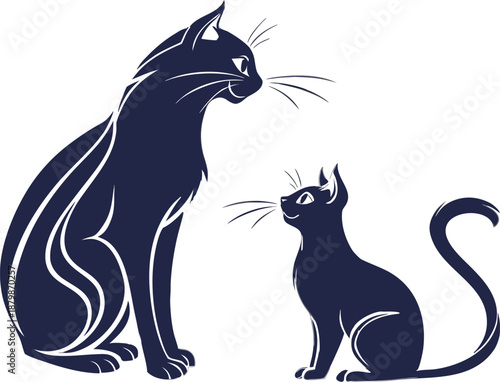 Adorable feline friend a charming and playful cat character illustration