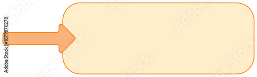 Blank Orange Infographic Text Box With Progress Arrow For Business Marketing And Process Management