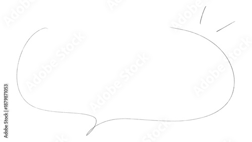 Obraz w ramie 手書きのかわいい丸のフレーム、細いペン