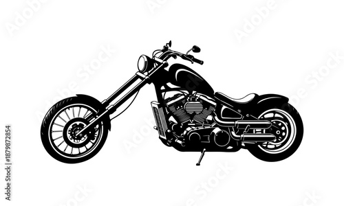 Motorcycle Silhouette Vector Art