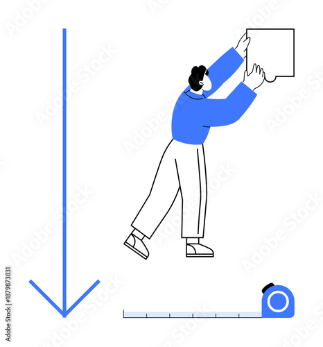 Measurement concept. Measurement tools simplify layout creation and ensure accurate alignment. Measurement assists in tools calibration and accurate dimensional design for creative, technical tasks