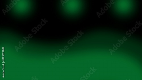 Green background with three blurry green lights texture