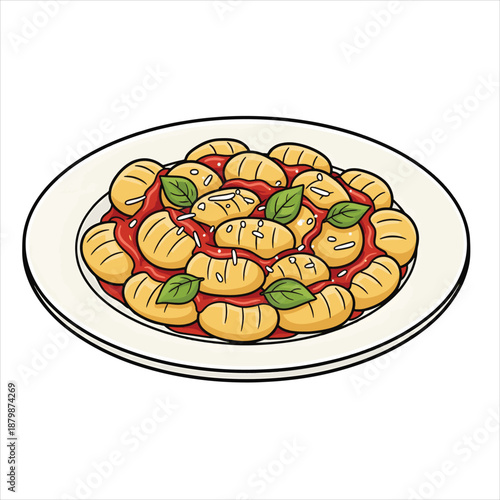 gnocchi illustration vector