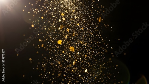 Wallpaper Mural Golden sparkles in darkness Torontodigital.ca