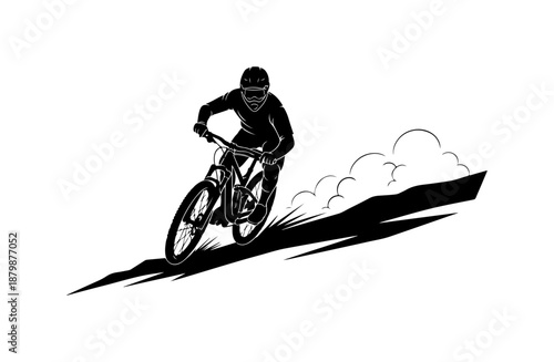 Mountain Biker Silhouette