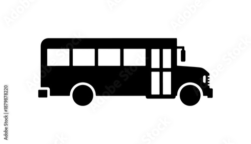 School Bus Silhouette Illustration