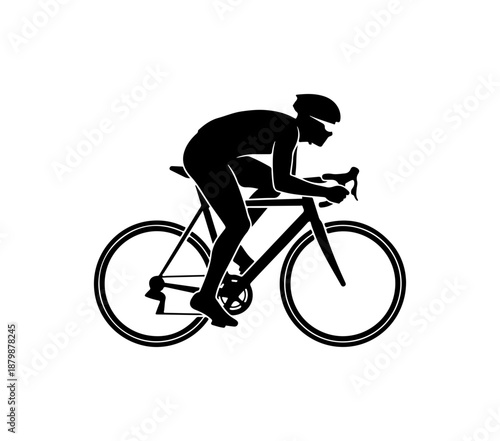 Cyclist Silhouette in Motion