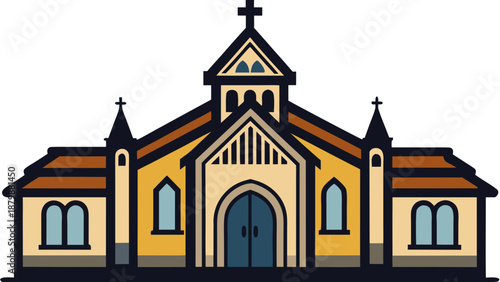 Historical church building Vector