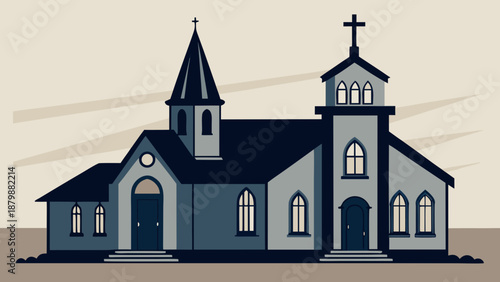 Historical church building Vector